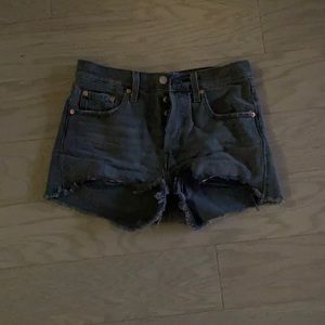Black Denim Levis Size 27 shorts